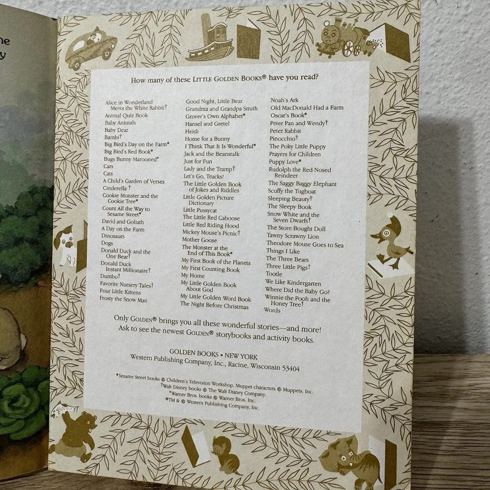 A Little Golden Book‎ The Friendly Bunny 1985 #595 By Dorothy Kunhardt Vintage